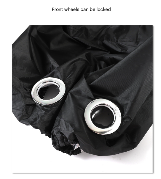 Size M Black And Orange All-Weather 210D Bicycle Cover - Waterproof & UV-Proof Outdoor Bike Protector with Lock Hole & Storage Bag